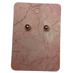 Rose gold, pearl earrings